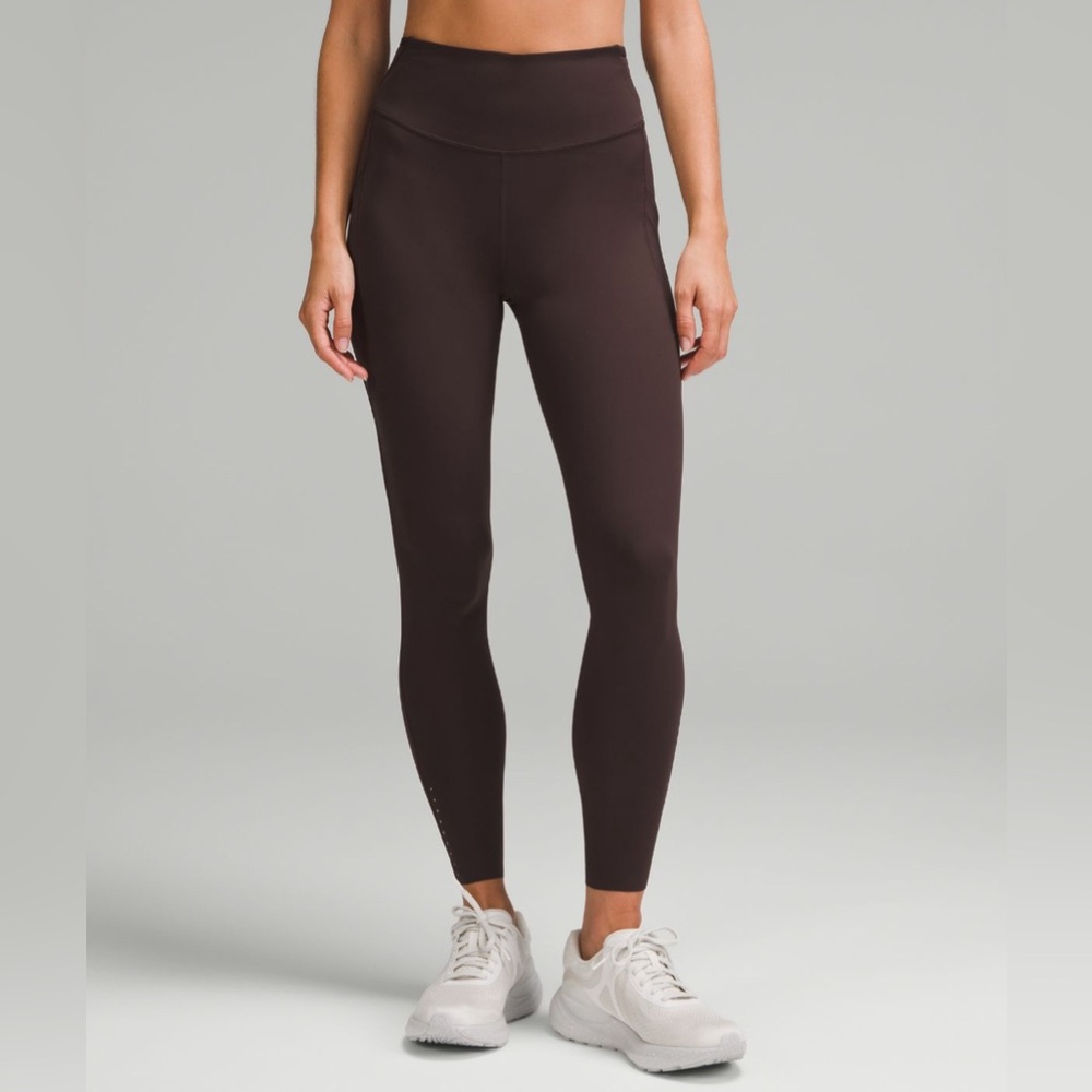 Lululemon Fast and Free high rise tight 28’ with pockets size 6 in Espresso